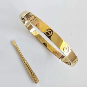 ❤️LOVE bracelet with Screwdriver Unisex engraved gold, choose your size